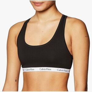 Calvin Klein Black Racerback Bra XL Calvin Klein Womens Carousel Logo Bralette